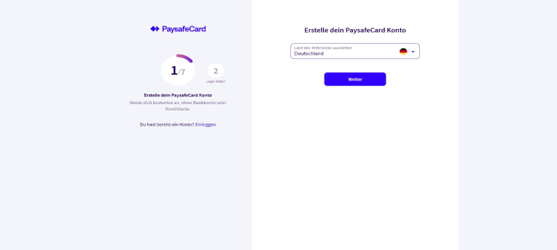 PaysafeWallet für das Spielen im Paysafe Casino einrichten